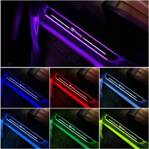 Luxury Car LED Door Sill Protector Covers – Universal Car Scuff Guards (4PCS)