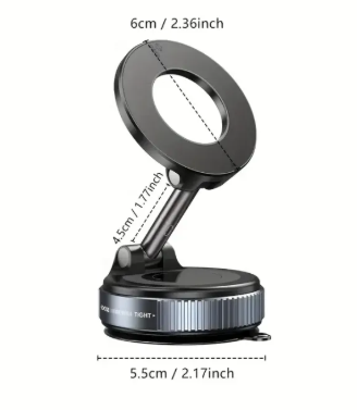 360° Rotating Magnetic Phone Holder, Foldable & Retractable, Universal Compatibility with Phone 16/15/14/13/12, ABS Material, Non-Waterproof, Portable for Car/Shower/Travel/Gym/Smooth Mirror