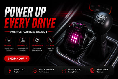 7-Color Crystal LED Gear Knob | Touch Sensor – Universal Fit
