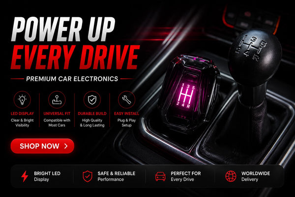 7-Color Crystal LED Gear Knob | Touch Sensor – Universal Fit