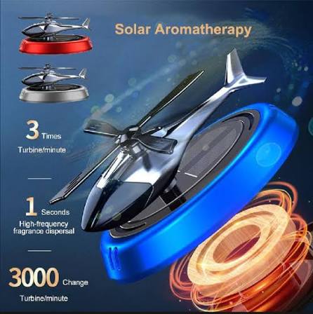 Luxury Solar-Powered Rotating Helicopter Dashboard Ornament 🚁✨