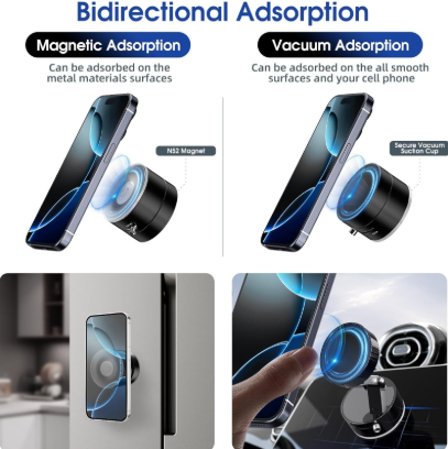 Multi-Scene Magnetic Phone Holder 360° Rotating Stand for Car Desktop, and Travel | Universal Mount for Hands-Free Viewing & Convenient Use
