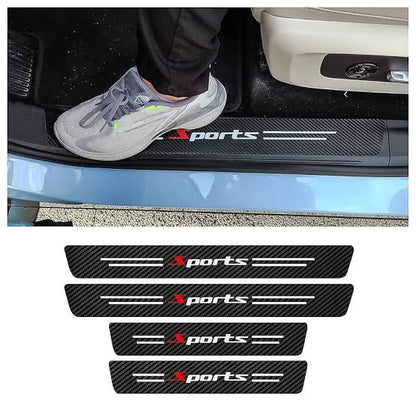 Car Carbon Fiber Door Sill Protectors | Protect Against Scratches & Wear(4PCS)