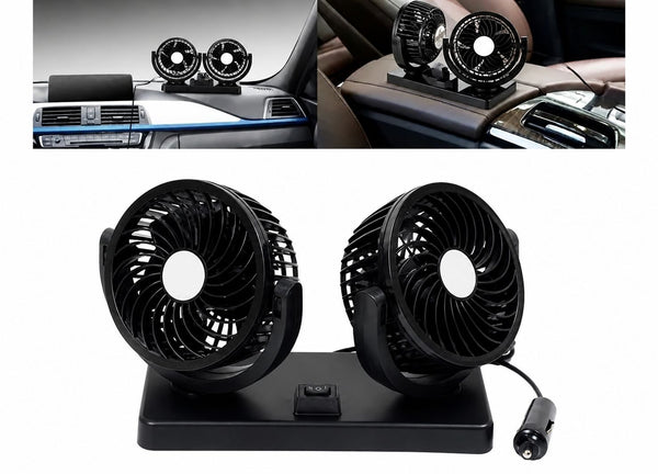 SOGO LONG NECK FOLDABLE DOUBLE HEADED FAN - 360 ROTATION