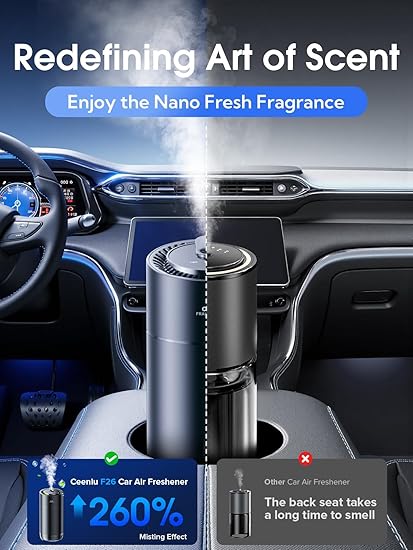 Transform Every Drive with the Smart Car Air Freshener Featuring Automatic On/Off Technology, Long-Lasting Fragrance, and Luxury Design.